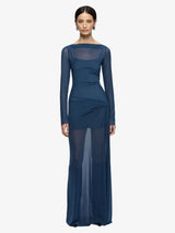 Marabou Long Sleeve Dress