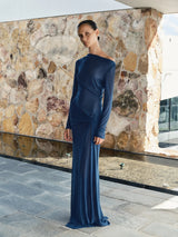 Marabou Long Sleeve Dress