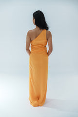 One Shoulder High-Slit Dress