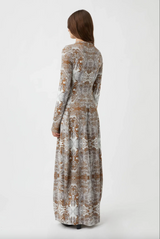 Ada Long Sleeve Printed Maxi Dress