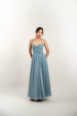 Custom Halter Corset Tulle Gown