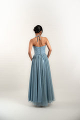 Custom Halter Corset Tulle Gown