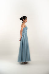 Custom Halter Corset Tulle Gown