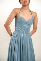 Custom Halter Corset Tulle Gown