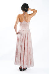 Mesh Smocked Back Floral Dress