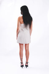 White Mini Dress with 3D Bow