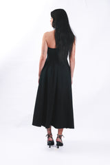 Strapless A-line Midi Dress