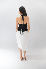 Halter Button Down Waistcoat top