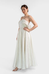 Satin Off Shoulder Gown