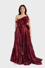 Sequin Bow Gown