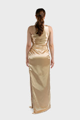 One Shoulder Ruched Gown