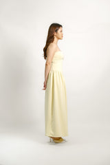 Custom Strapless Drop Waist Maxi Dress with Slit