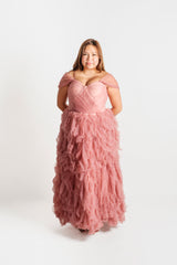 Custom Tulle Ruffle Gown