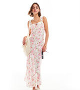 Sweetheart Neckline Floral Dress