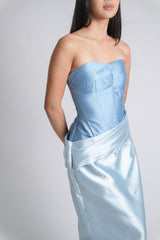 Custom Mermaid Bustier Top and Twisted Maxi Skirt