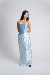 Custom Mermaid Bustier Top and Twisted Maxi Skirt