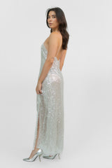 Sequin Lace Maxi Dress