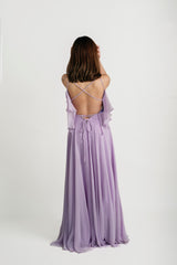 Ruffle Off Shoulder Maxi Dress