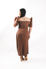 Filipiniana Corset Midi Dress