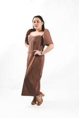 Filipiniana Corset Midi Dress