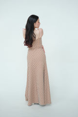 Satin Polka Dot Maxi Dress