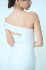 One Shoulder Bodycon Dress with Slit