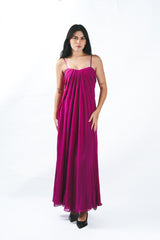 Long Pleated Gown