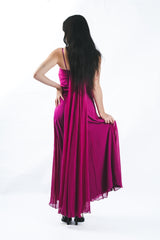 Long Pleated Gown