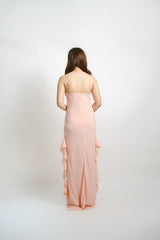 Scoop Neck Ruffle Midi Dress