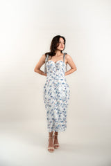 Floral Ribbon tie dress
