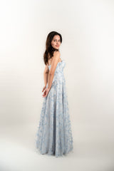 Monroe Gown Powder Blue with Corset