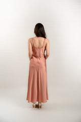Satin and Lace Maxi Dress