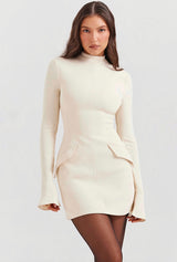 Mahalia Vintage Cream Mini Dress