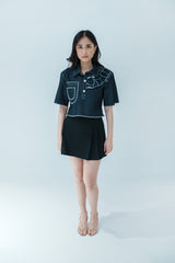 Dragon Polo Denim Top