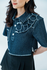 Dragon Polo Denim Top