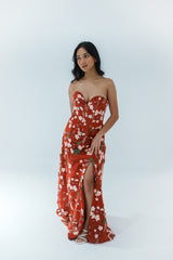 Floral Corset Dress with Slit