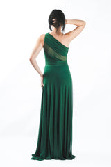 One Sided Pleated Gown