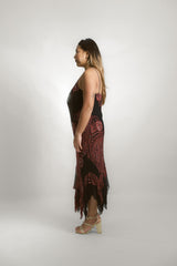 Sequin Ruffled Hem Vintage Dress