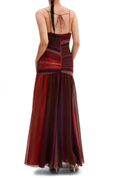 Gradient Chiffon Maxi Dress