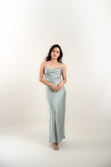 Blair Back Detail Maxi Dress in Seafoam