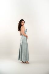 Blair Back Detail Maxi Dress in Seafoam
