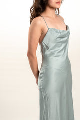 Blair Back Detail Maxi Dress in Seafoam