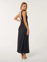 Cameron V-Neck Satin Maxi Dress