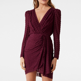 Harper Dobby Drape Mini Dress