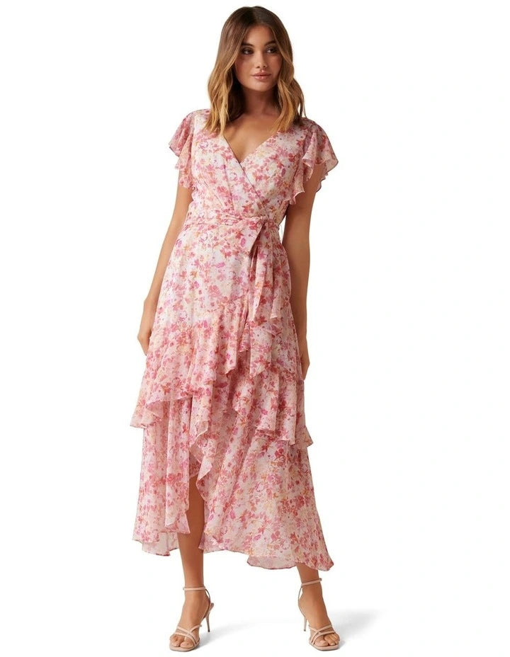 tiffany wrap midi dress Tiffany Wrap Midi Dress