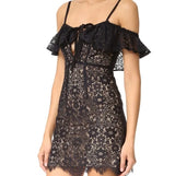 Lace Pattern Mini Dress