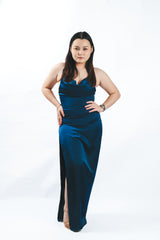 Navy Maxi Slip Dress