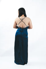 Navy Maxi Slip Dress