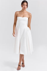Georgina Cotton Strapless Midi Sundress