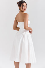 Georgina Cotton Strapless Midi Sundress